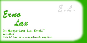 erno lax business card